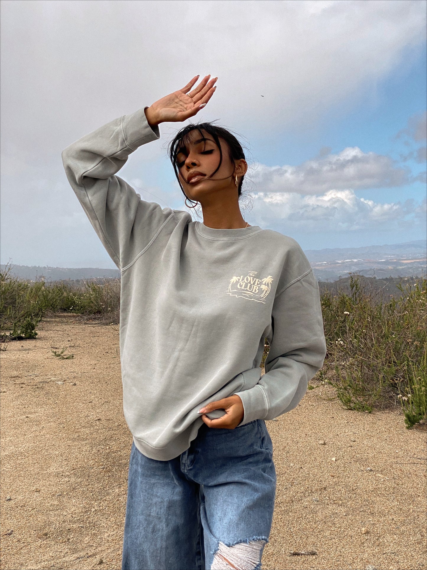 life is a honeymoon phase — love club crewneck