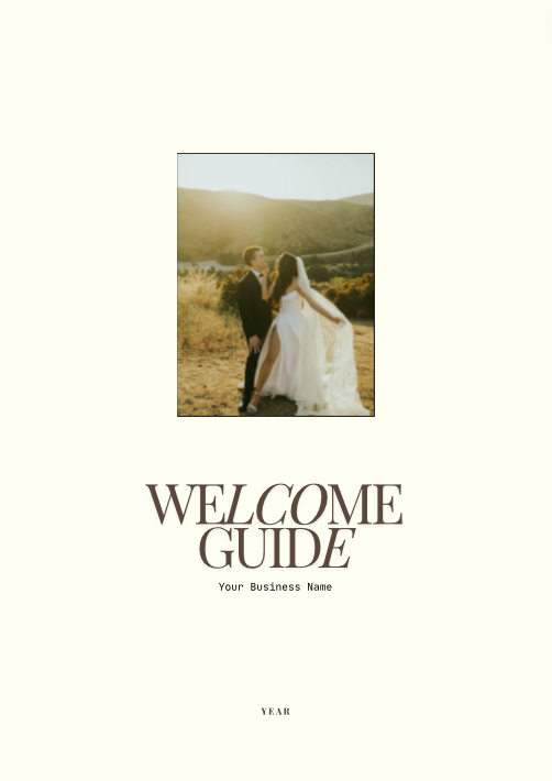 wedding welcome guide template